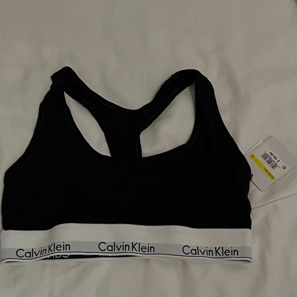calvin klein black bralette size medium